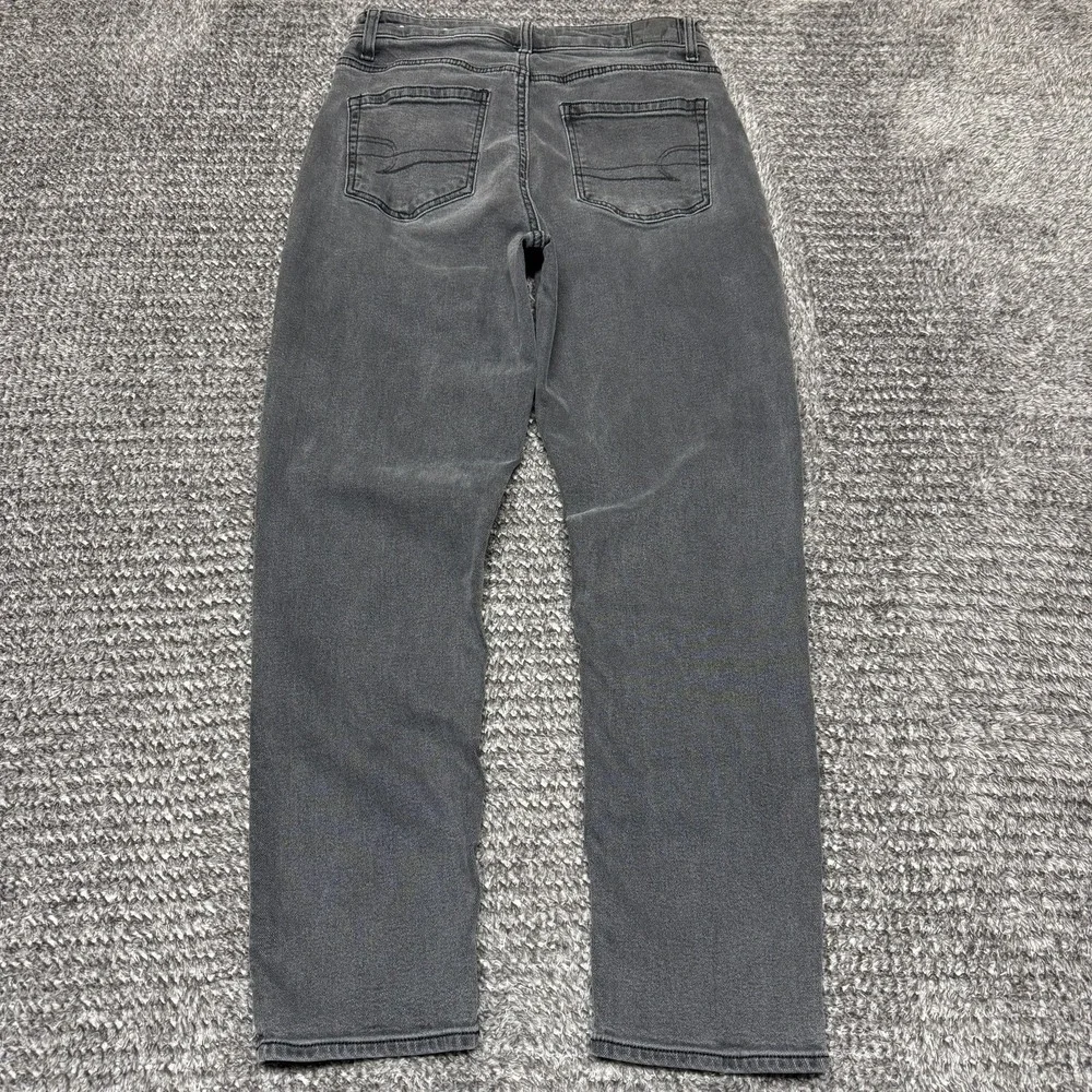 American Eagle Womens Mom Jean High‎ Rise Size 6 Regular Gray Stretch Denim